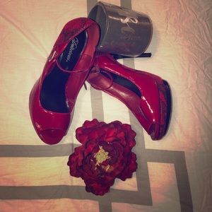 Red Snake Skin Shoes